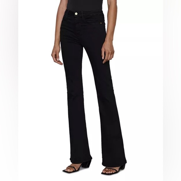 FRAME Denim Le One Flare Mid Rise Denim Jeans - Picture 3 of 13